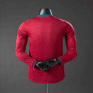 Camisa Portugal Home Manga Longa Versão Jogador 2026
