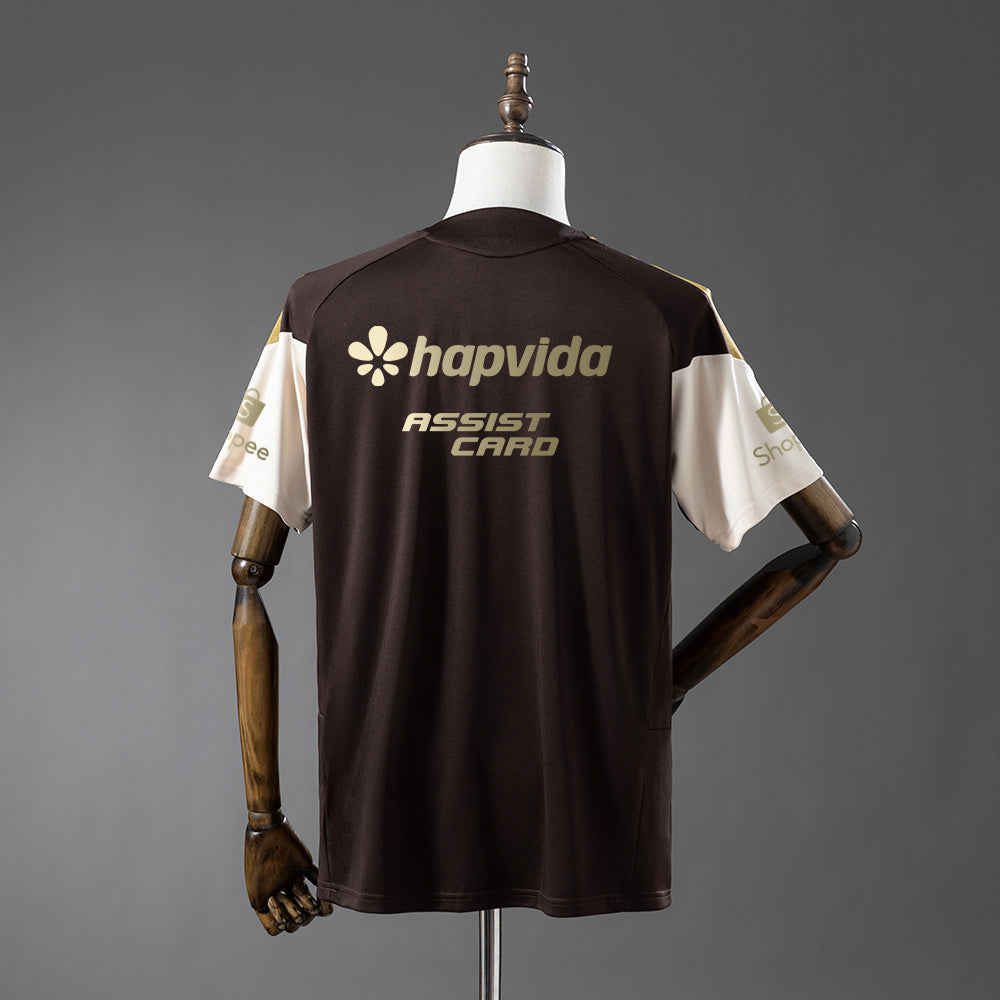 Camisa Flamengo Treino Patrocinadores Marrom 26/27