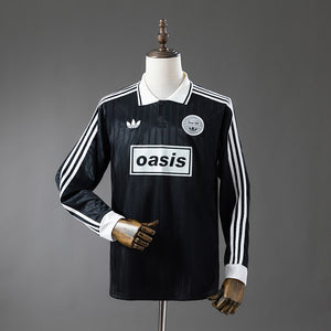 Camisa Oasis Tour Jacquard Striped Manga Longa Sweatshirt Preta 4xl7