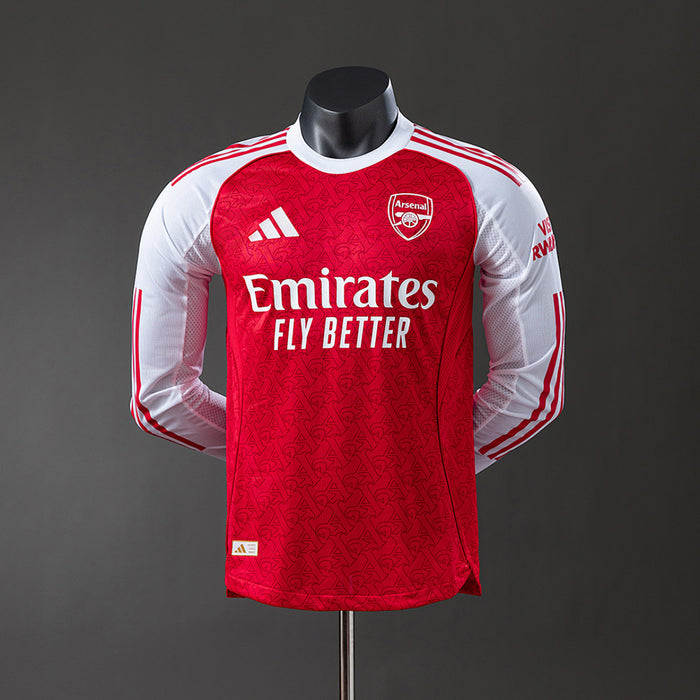 Camisa Arsenal Home Manga Longa Versão Jogador 25/26