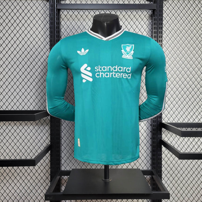 Camisa Liverpool Away Manga Longa Jogador 25/26