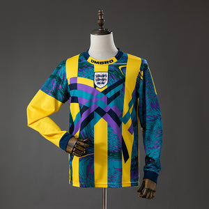 Camisa Inglaterra Retrô Manga Longa Goleiro 1995