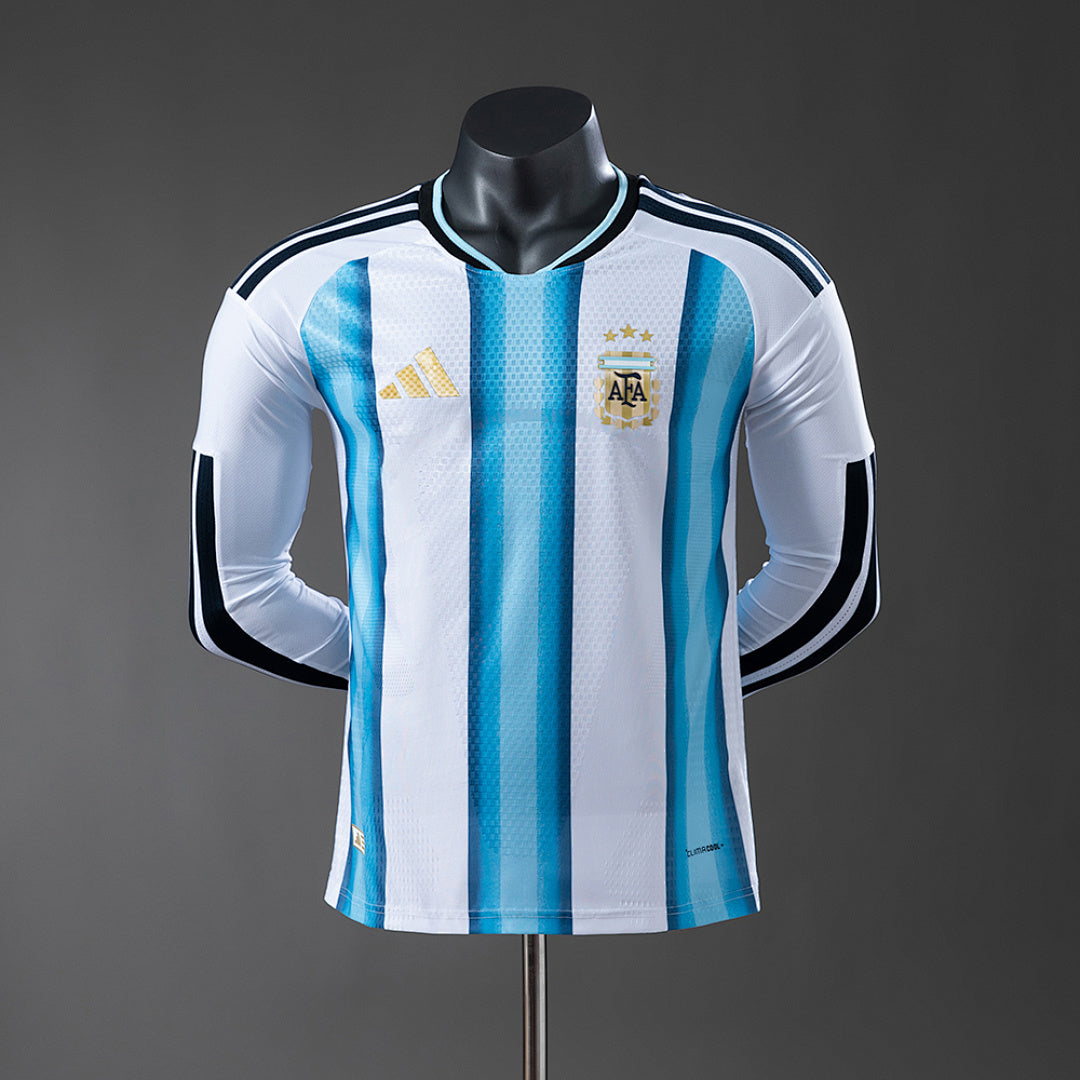 Camisa Argentina Home Manga Longa Versão Jogador 2026