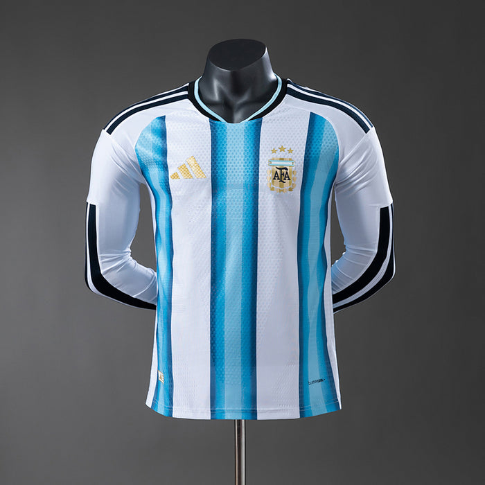 Camisa Argentina Home Manga Longa Versão Jogador 2026