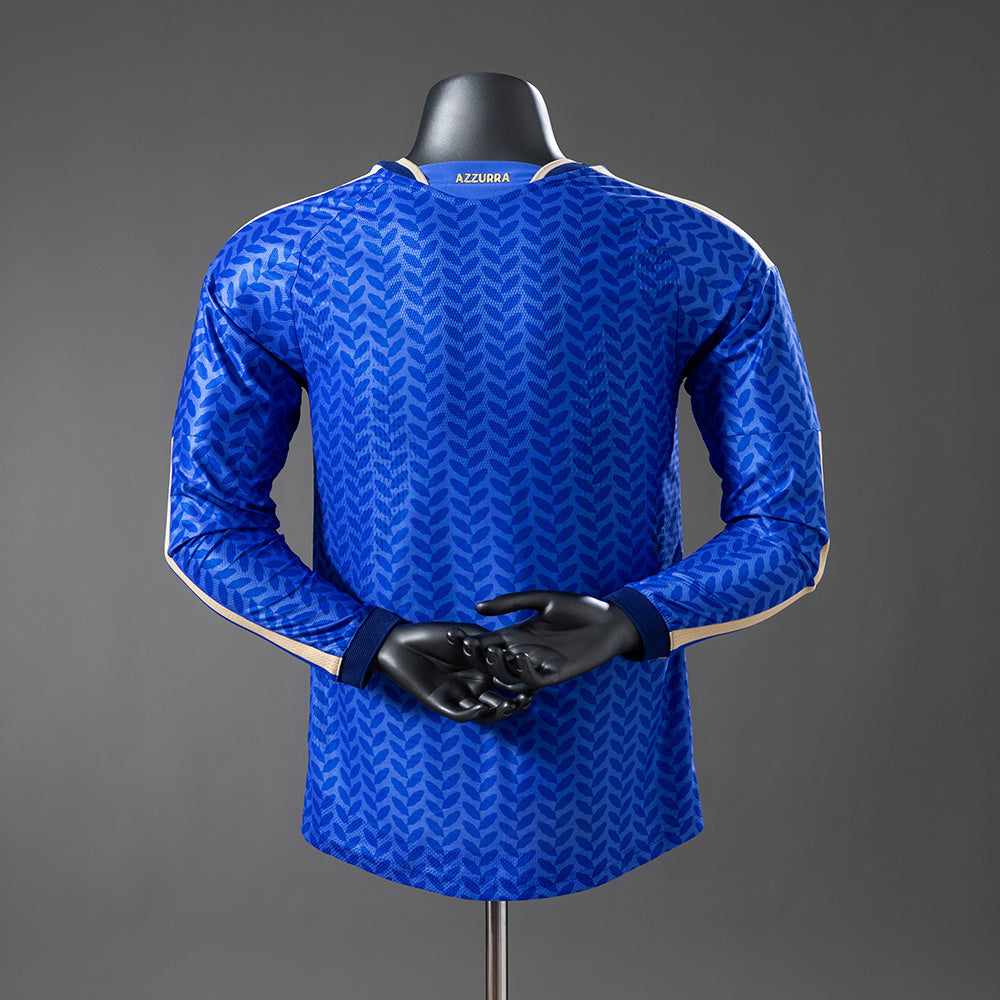 Camisa Itália Home Manga Longa Versão Jogador 2026