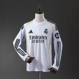Camisa Real Madrid Home Manga Longa 25/26
