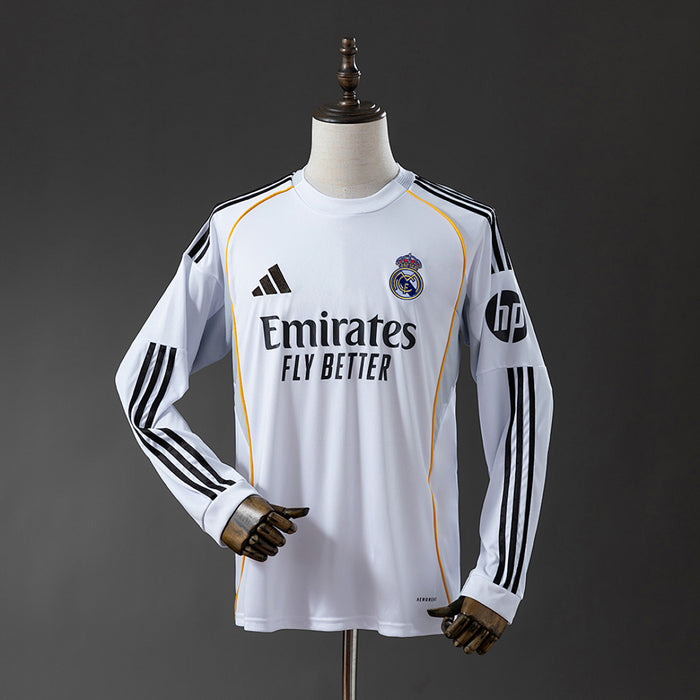 Camisa Real Madrid Home Manga Longa 25/26