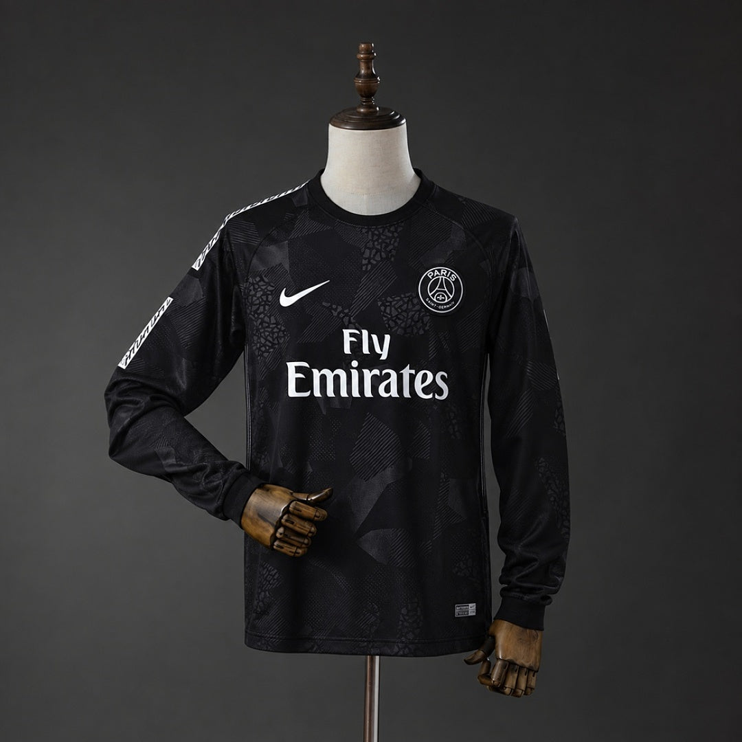 Camisa Paris Saint-Germain Retrô Manga Longa 17/18
