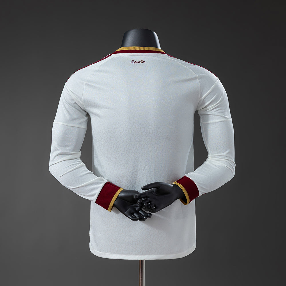 Camisa Espanha Away Manga Longa Versão Jogador 2026