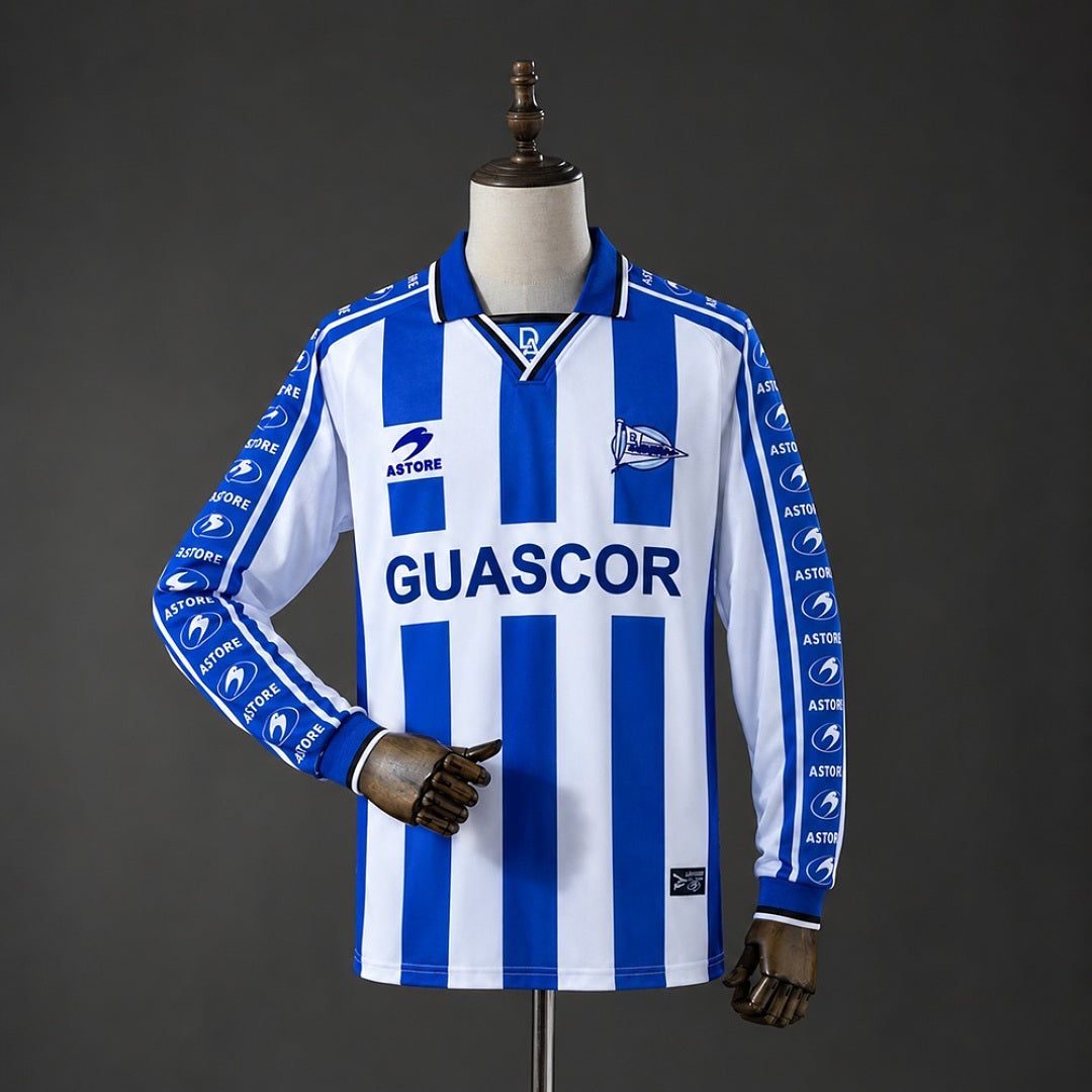 Camisa Alavés Retrô Manga Longa 98/99