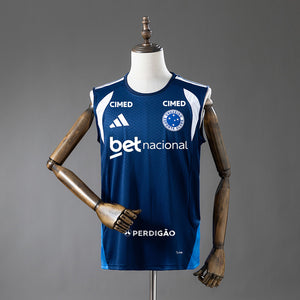 Camisa Cruzeiro Treino Colete Patrocinadores Azul 26/27