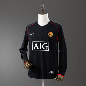 Camisa Manchester United Retrô Manga Longa 07/08