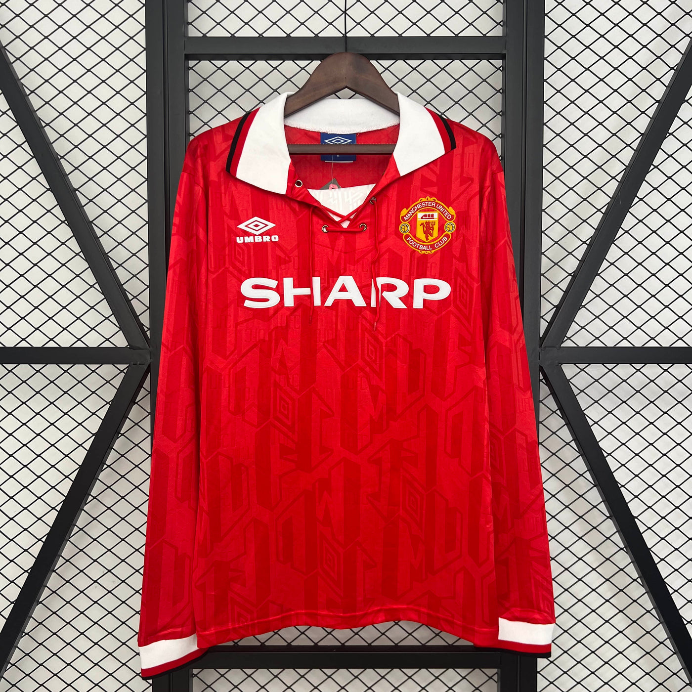Camisa Manchester United Retrô Manga Longa 13/14
