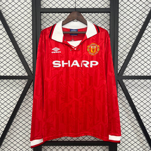 Camisa Manchester United Retrô Manga Longa 13/14