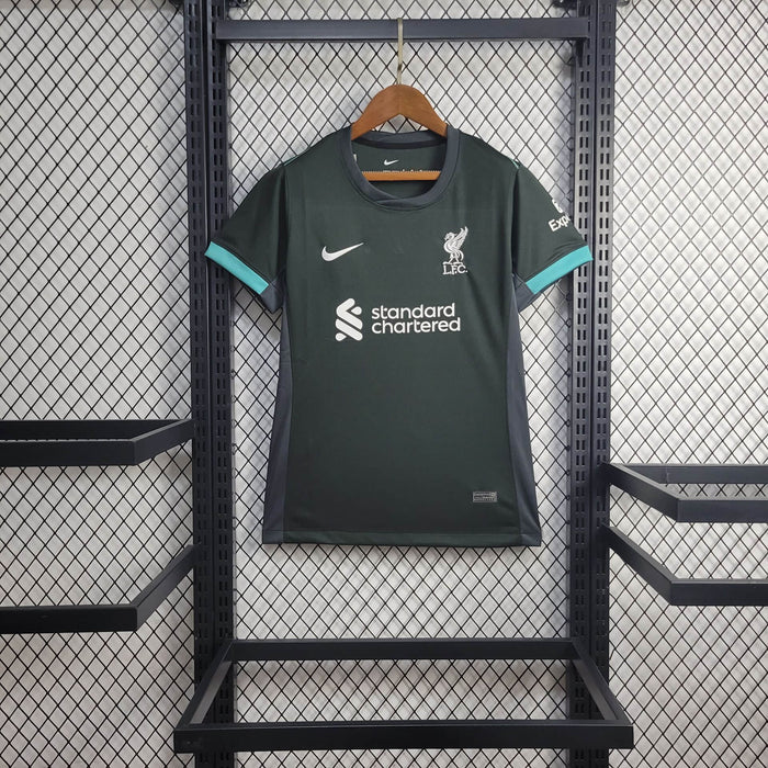 Camisa Liverpool Away Preta 24/25 Feminina