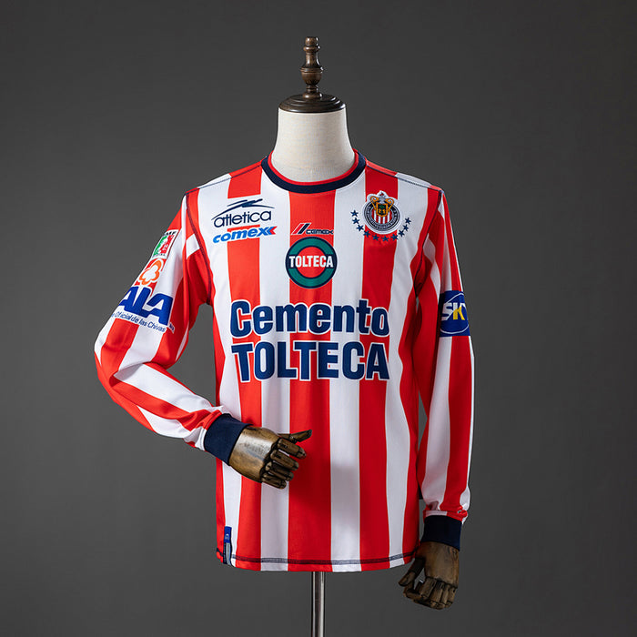 Camisa Chivas de Guadalajara Home Long Sleeved Retrô Xxl10 02/03