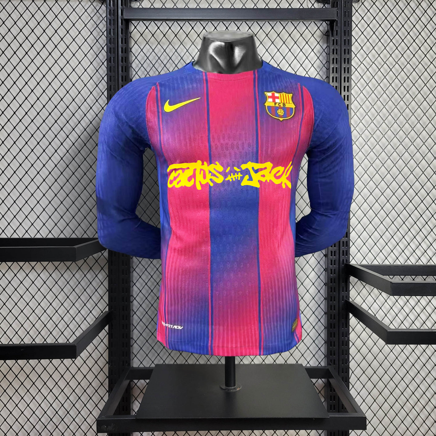 Camisa Barcelona Home Manga Longa Jogador 25/26