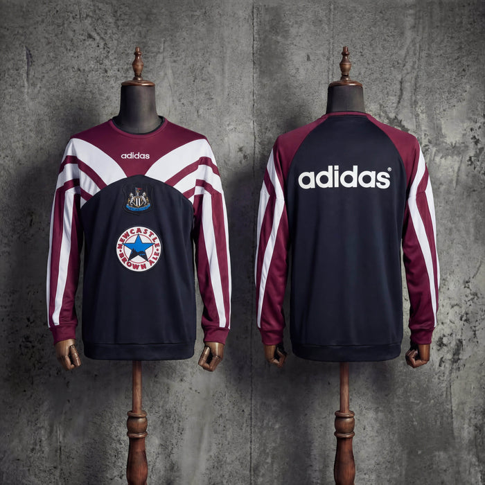 Camisa Newcastle United Retrô Manga Longa 95/96