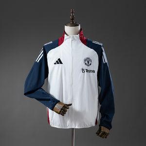 Corta Vento Manchester United Azul Branca Azul Marinho