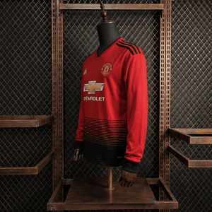 Camisa Manchester United Retrô Manga Longa 18/19