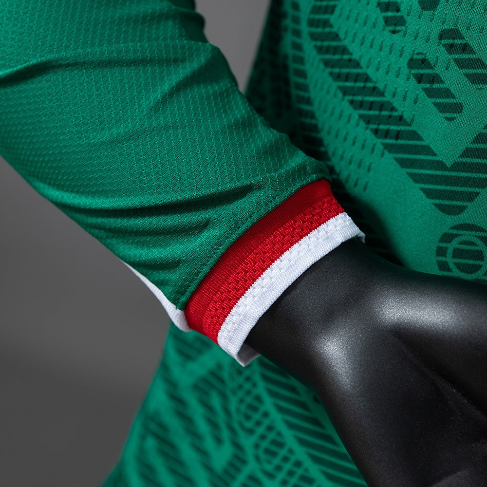 Camisa México Home Manga Longa Jogador 2026