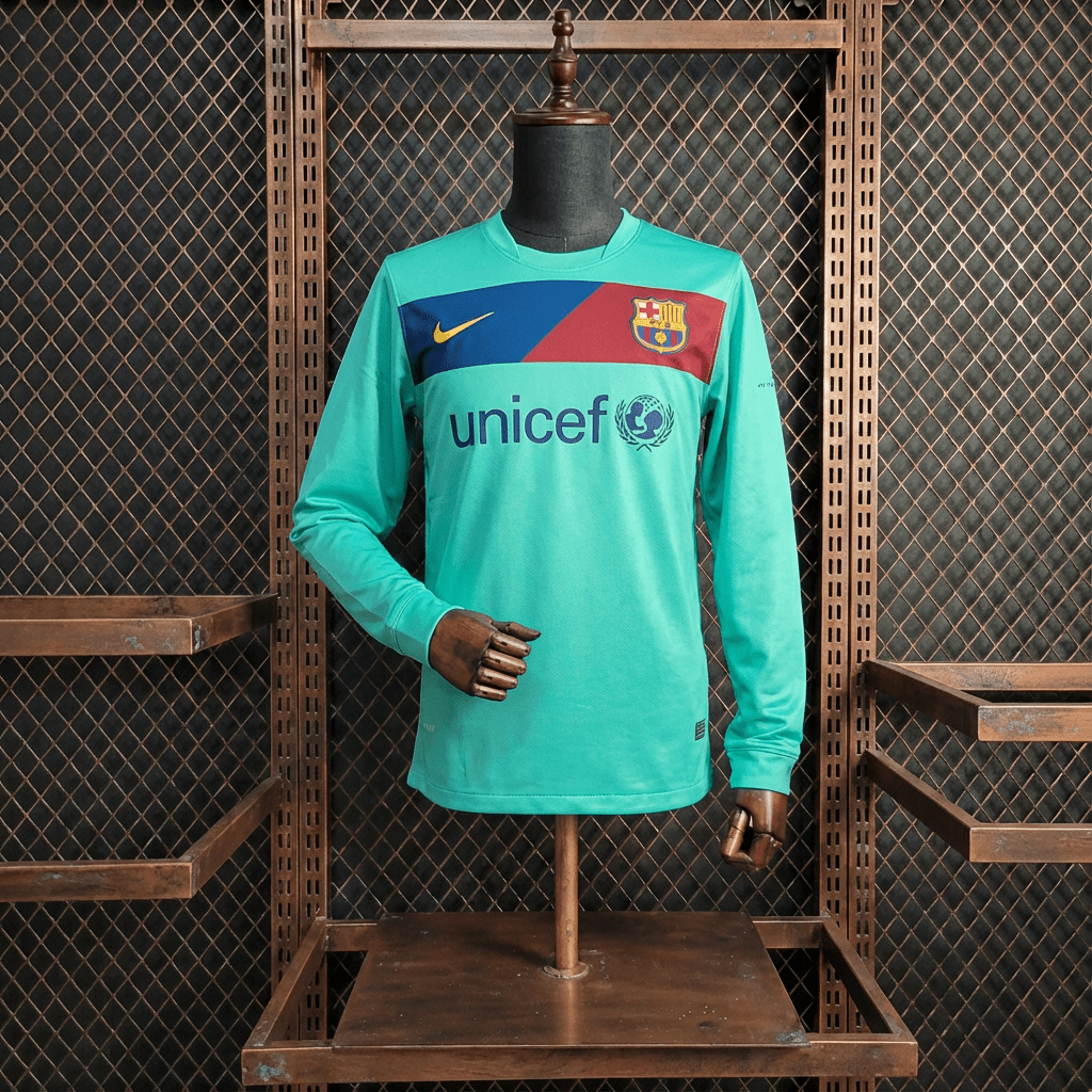 Camisa Barcelona Retrô Manga Longa 10/11