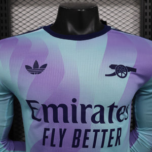 Camisa Arsenal Away Manga Longa Jogador 24/25