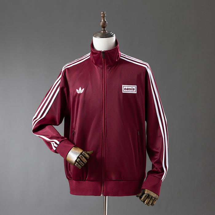 Camisa Oasis Flamingo Track Jaqueta Burgundy Xxl8