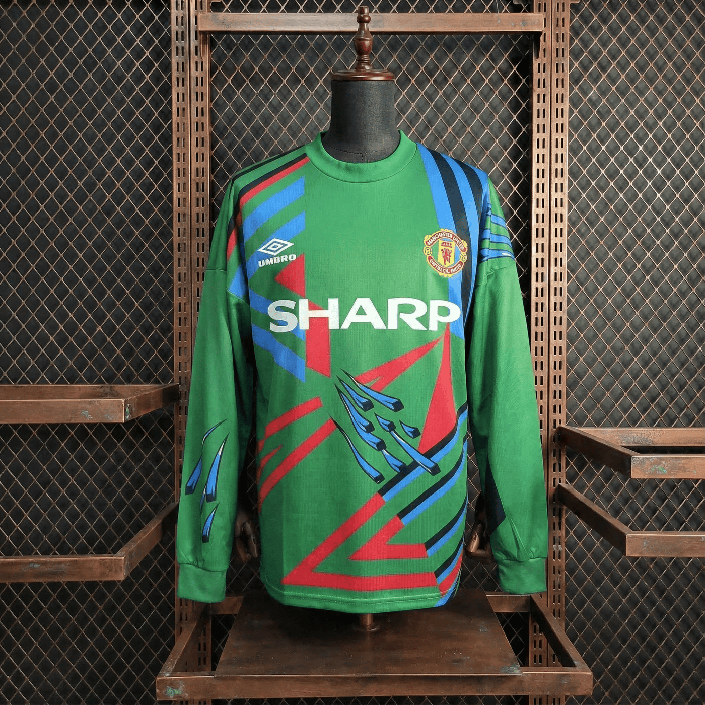 Camisa Manchester United Retrô Manga Longa 92/93