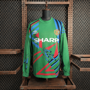 Camisa Manchester United Retrô Manga Longa 92/93