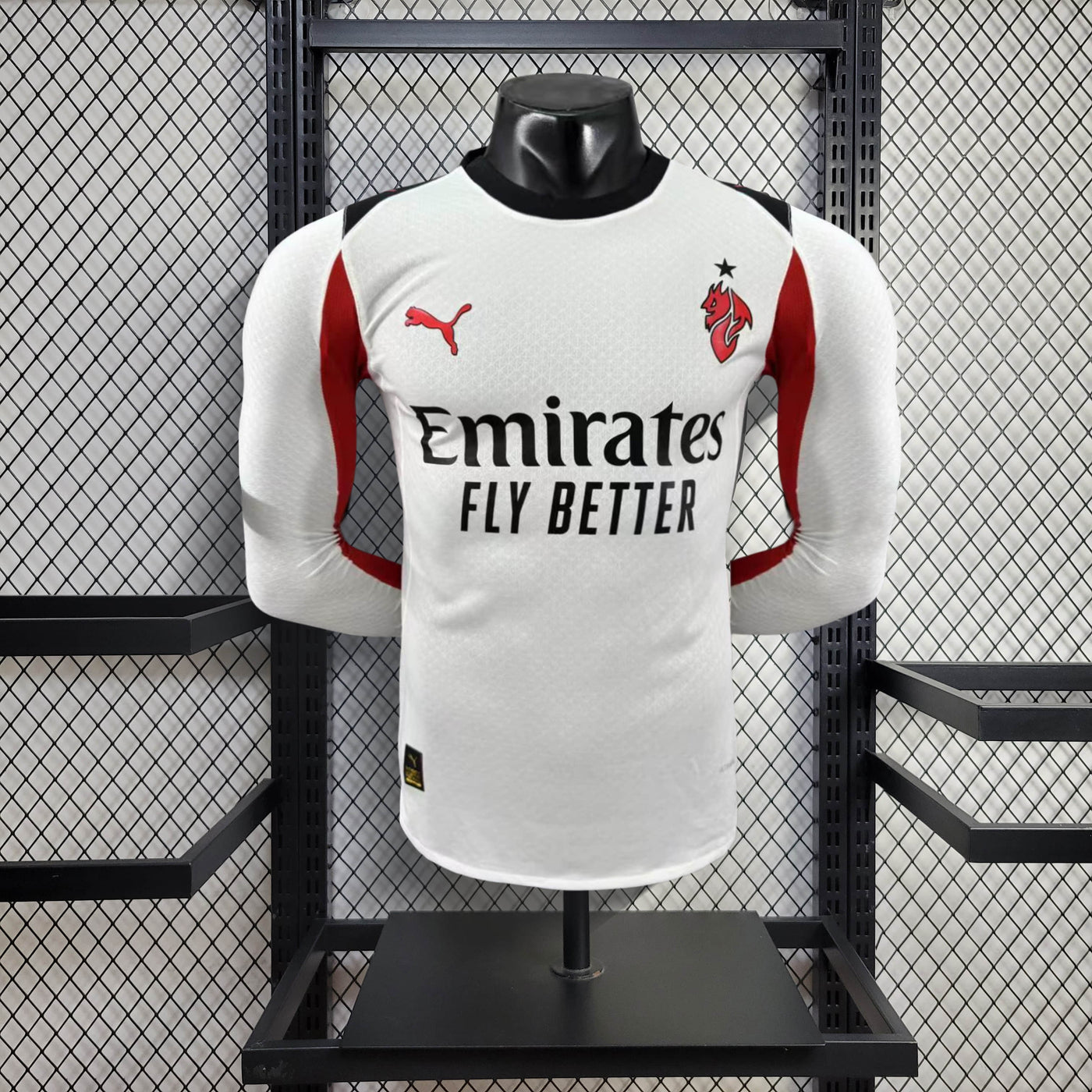 Camisa AC Milan Away Manga Longa Jogador 25/26