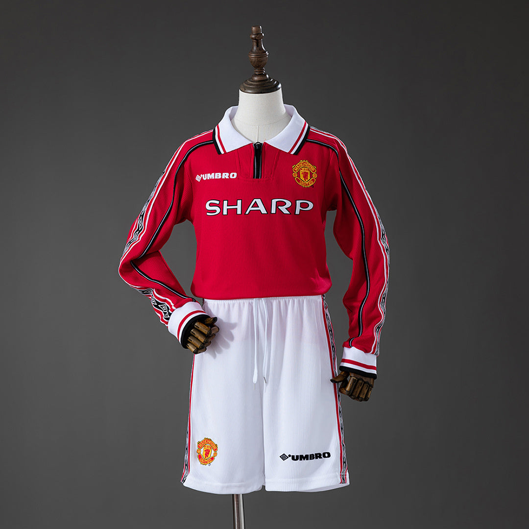Kit Infantil Manchester United Manga Longa 98/99