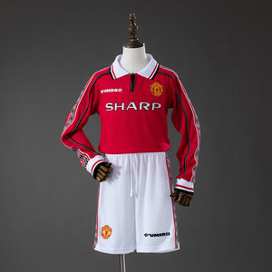 Kit Infantil Manchester United Manga Longa 98/99