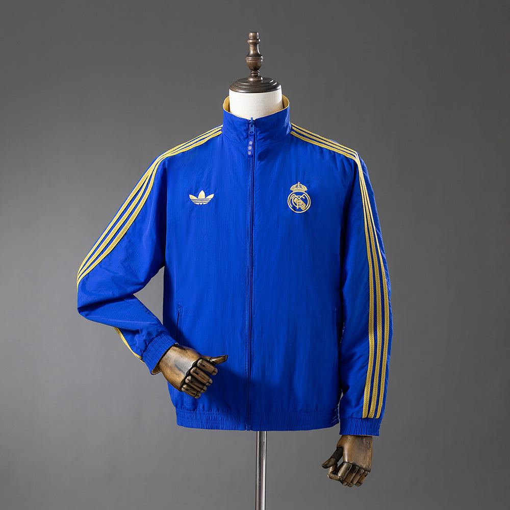 Corta Vento Real Madrid Azul Amarela