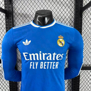 Camisa Real Madrid Away Manga Longa Jogador 25/26