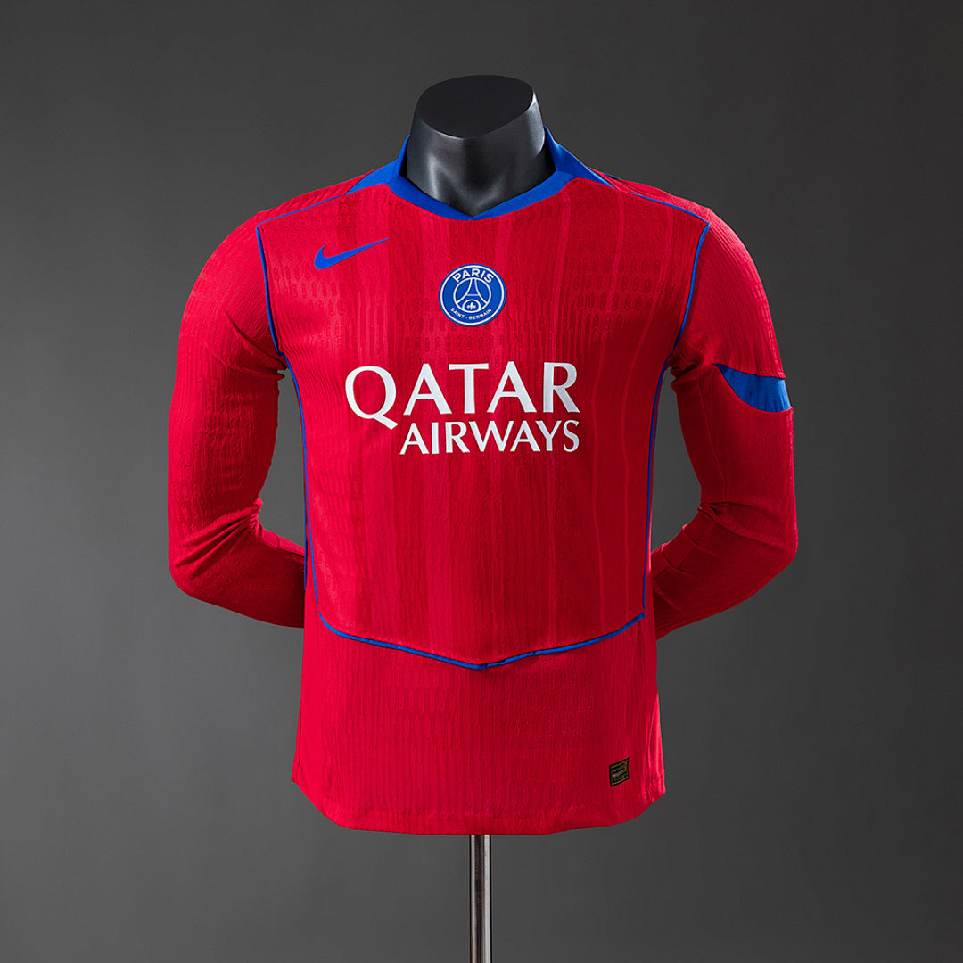 Camisa Paris Saint-Germain Away Manga Longa Versão Jogador 25/26