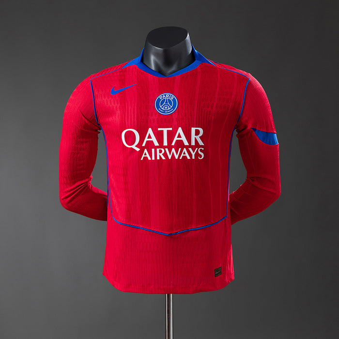 Camisa Paris Saint-Germain Away Manga Longa Versão Jogador 25/26
