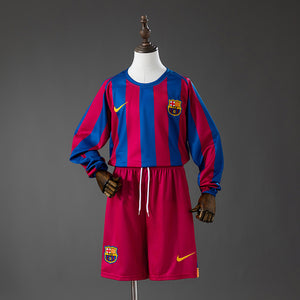 Kit Infantil Barcelona Manga Longa 05/06