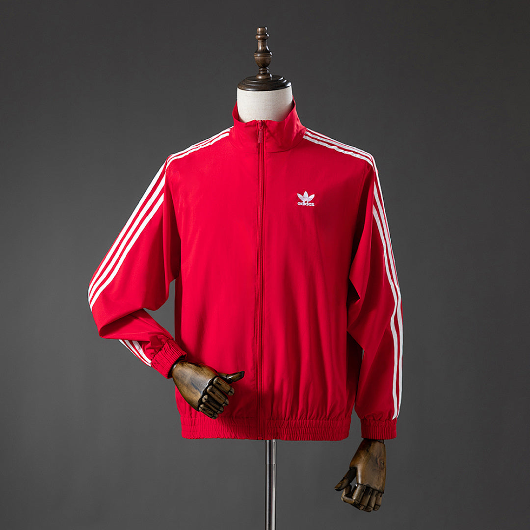 Camisa Three Stripes Vermelha Corta Vento Xxl7