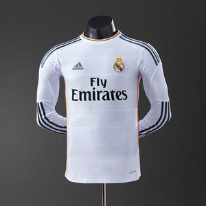 Camisa Real Madrid Retrô Manga Longa Versão Jogador 13/14