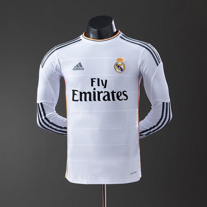 Camisa Real Madrid Retrô Manga Longa Versão Jogador 13/14