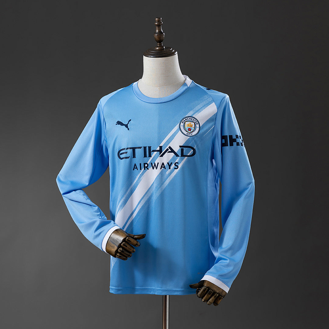 Camisa Manchester City Home Manga Longa 25/26