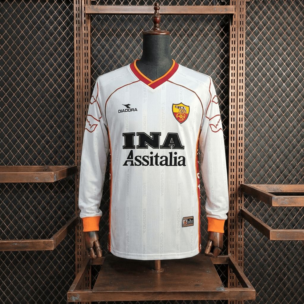 Camisa Roma Retrô Manga Longa 99/00