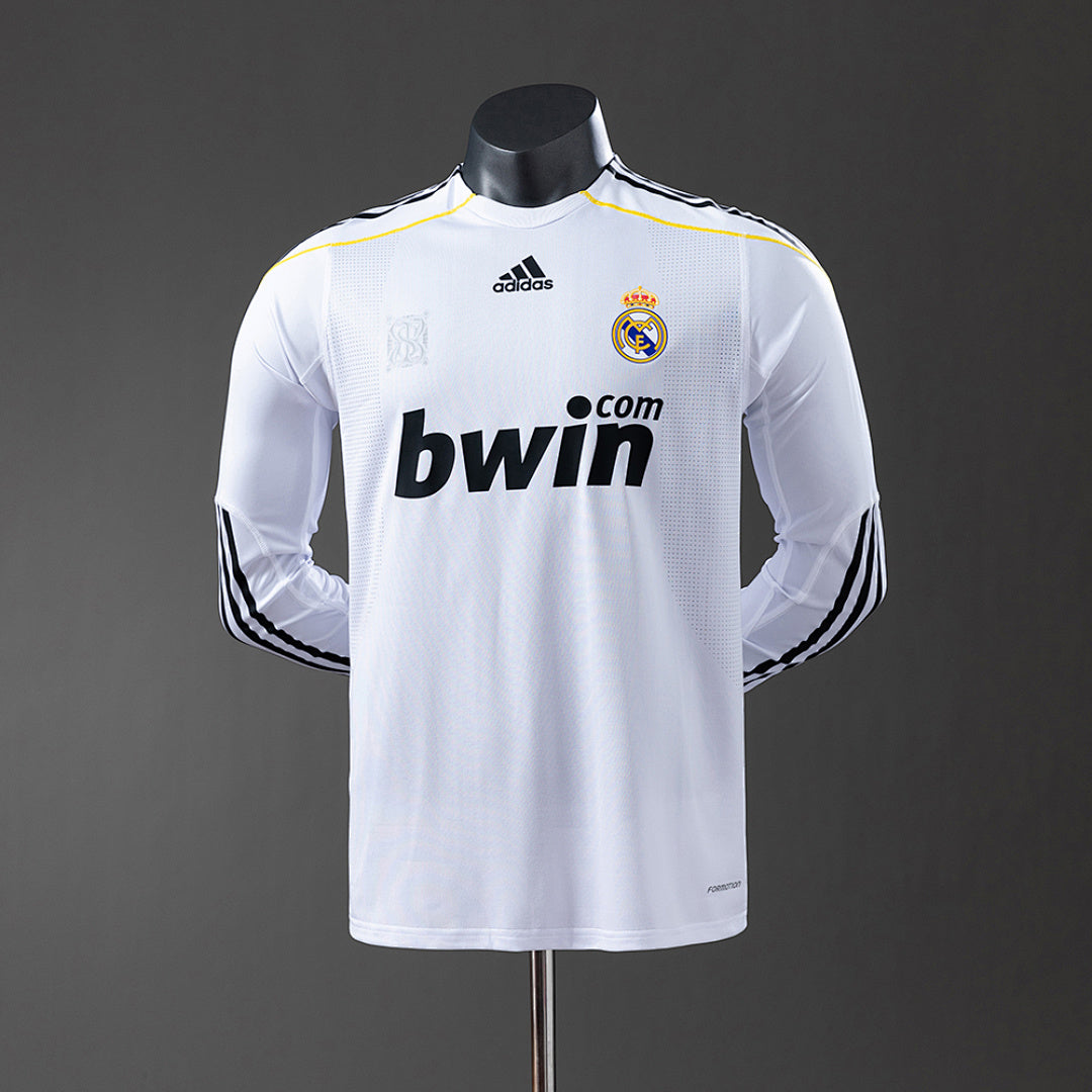 Camisa Real Madrid Retrô Manga Longa Versão Jogador 09/10