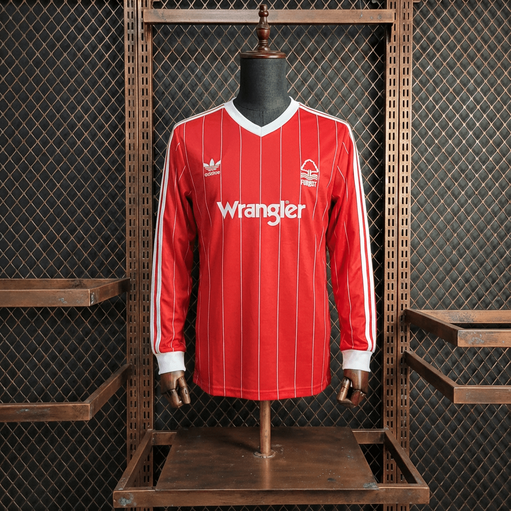 Camisa Nottingham Forest Retrô Manga Longa 82/84