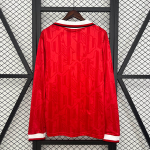 Camisa Manchester United Retrô Manga Longa 13/14