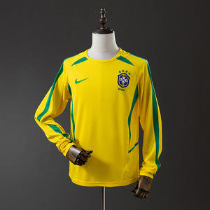 Camisa Brasil Retrô Manga Longa 2002