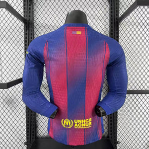 Camisa Barcelona Home Manga Longa Jogador 25/26