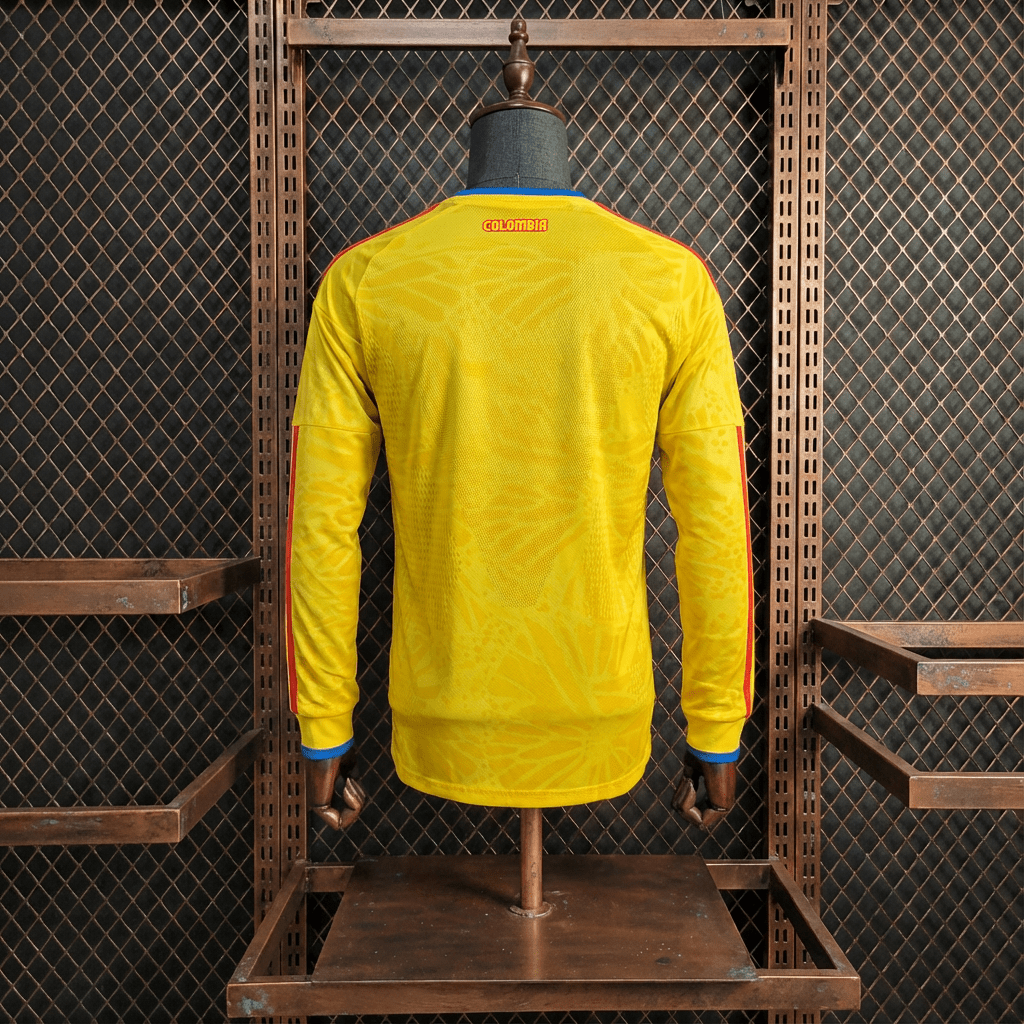 Camisa Colômbia Home Manga Longa Jogador 2026