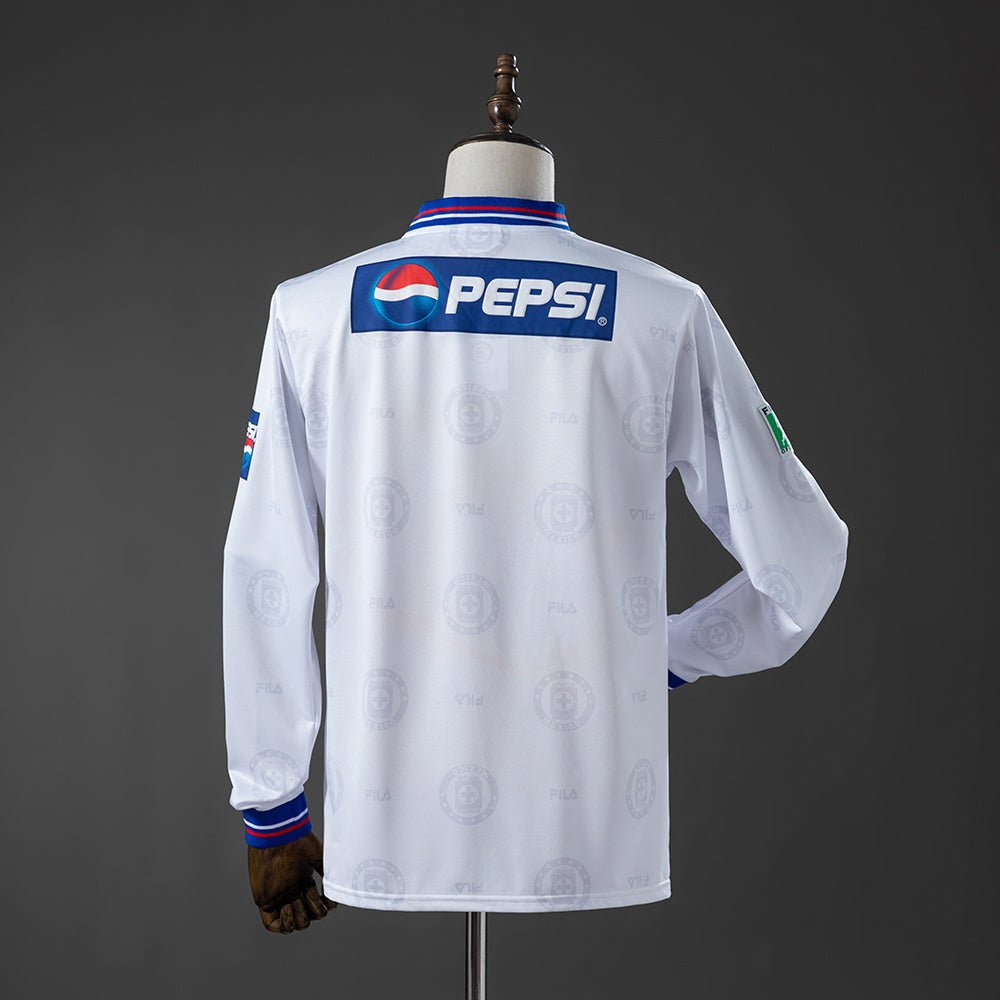 Camisa Cruz Azul Away Manga Longa Retrô Xxl8 1998